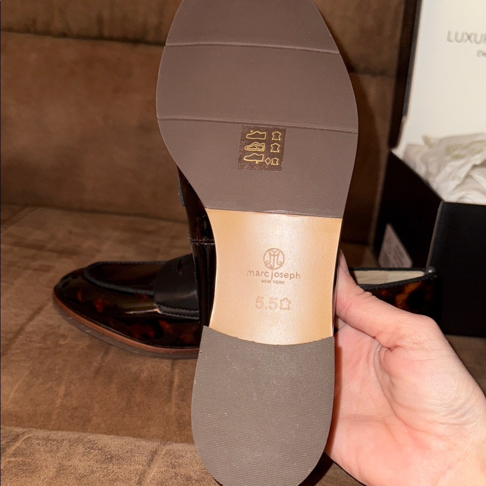 Marc Joseph New York Bryant Park Tortoise Loafers New in Box - Picture 5 of 7